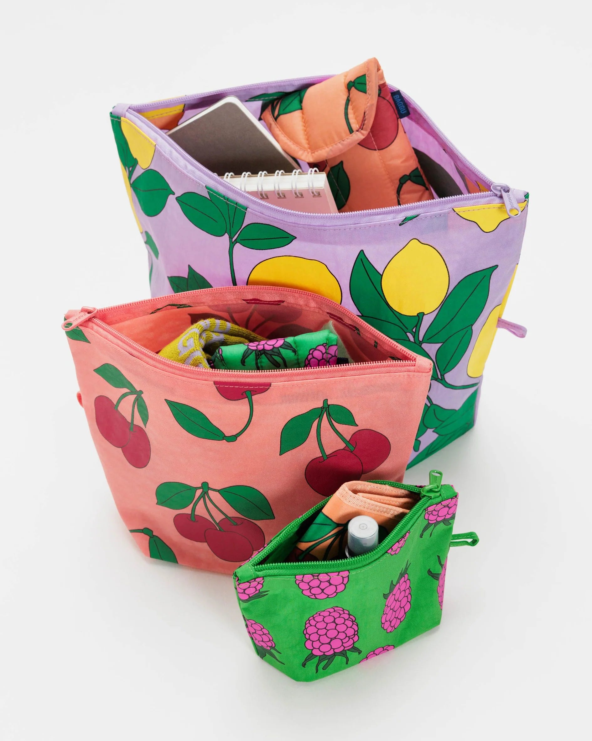 Baggu Go Pouch Set Sunshine Fruit