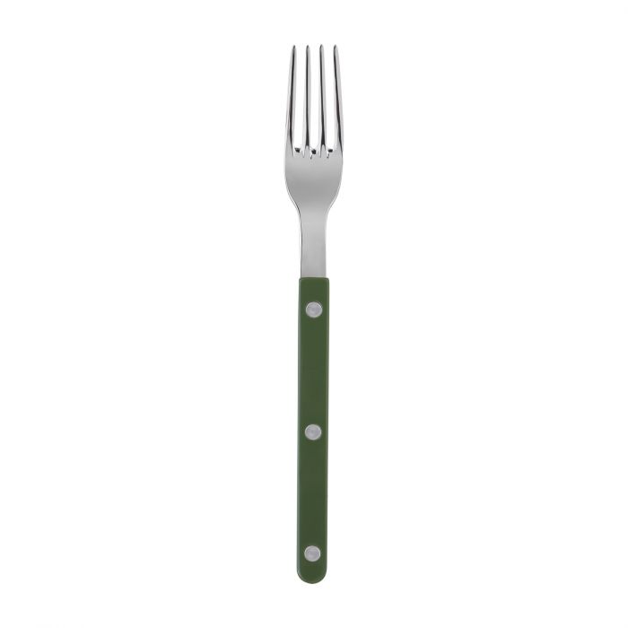 Sabre Paris- Bistrot Shiny Solid Dinner Fork, Dark green