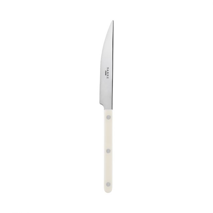 Sabre Paris- Bistrot Shiny Solid Dinner Knife, Ivory