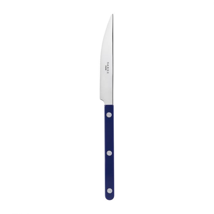 Sabre Paris- Bistrot Shiny Solid Dinner Knife, Navy blue