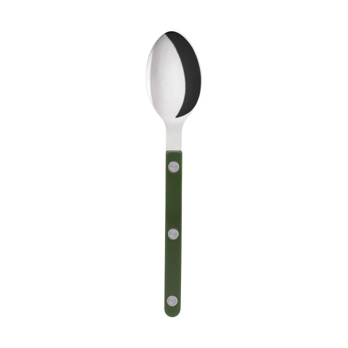 Sabre Paris- Bistrot Shiny Solid Tea spoon, Dark green