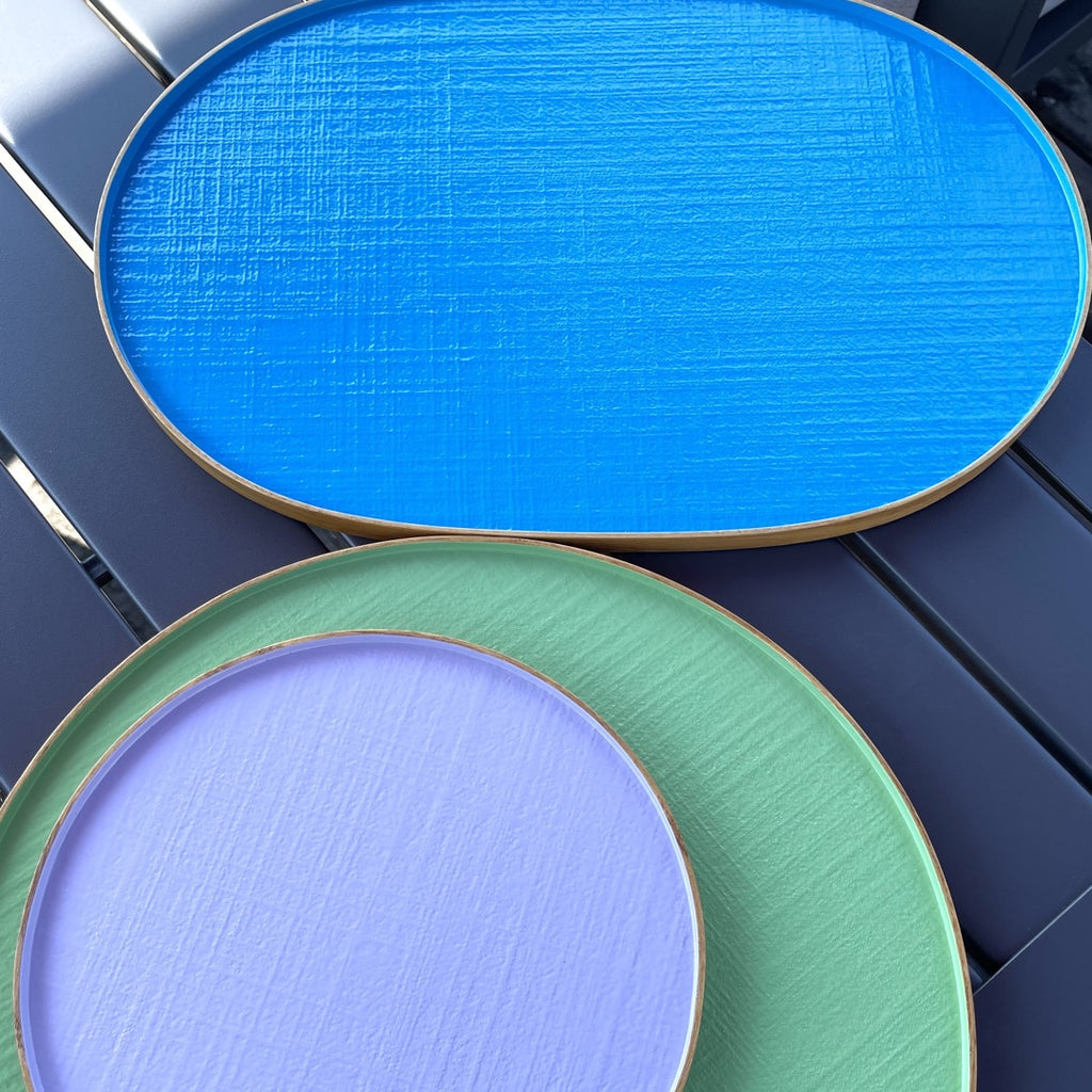 [35% off] Zinnia- Ovel Decorative Tray / Real Blue (L)