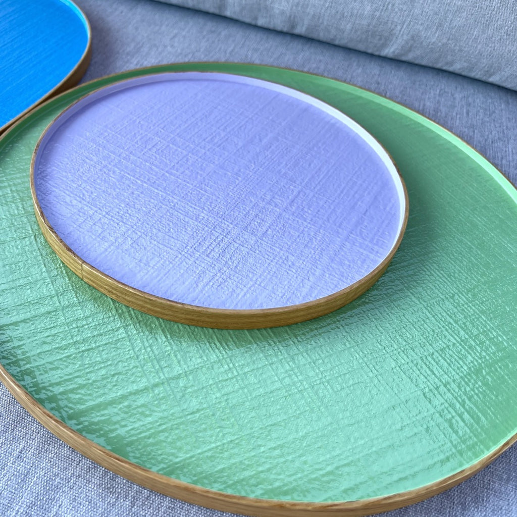 [Sample sale] Zinnia- Round Decorative Tray / Light Purple (M)