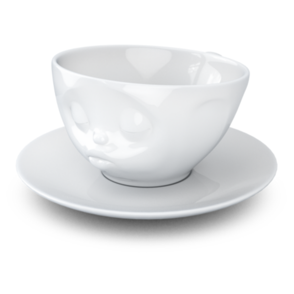 [Tassen] Coffee Cup "Kissing" white, 200 ml