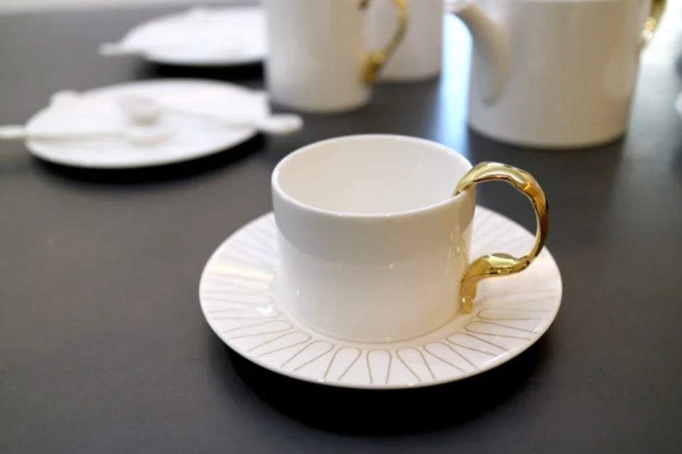 [HAYOON KIM] Cutlery collection Tea cup and saucer - folk handle